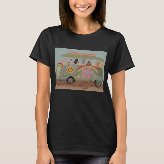 Poodles in Hippy Van T-Shirt (Front)