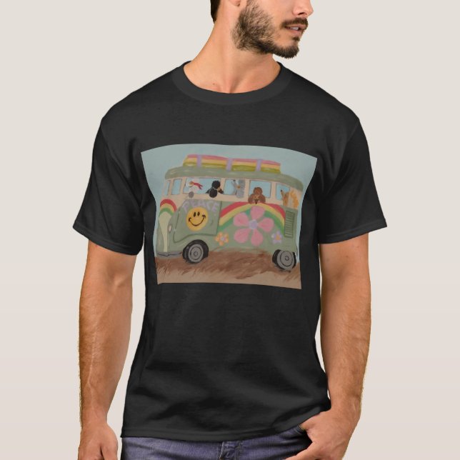 Poodles in Hippy Van T-Shirt (Front)