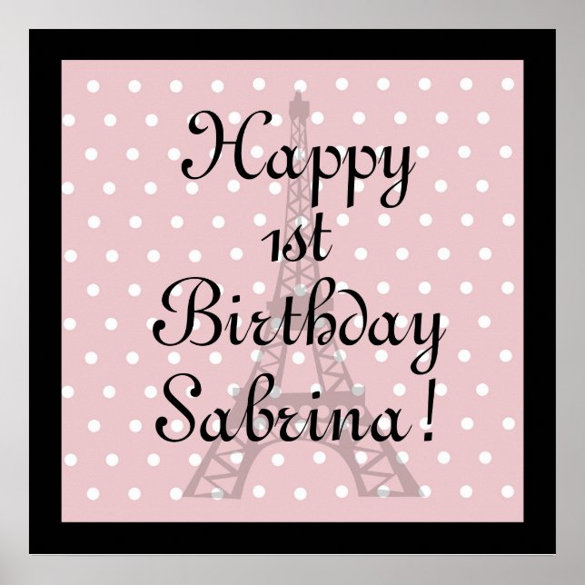 Poodles in Paris Pink Poster (Front)