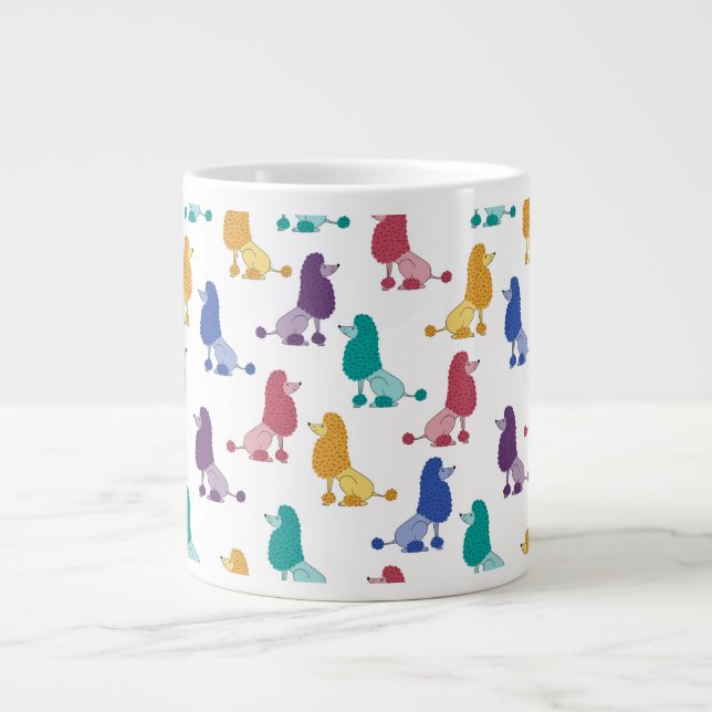 Poodles of Color Giant Coffee Mug (Front)