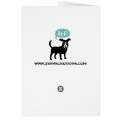 Poodles Pattern with Paw Prints and Dog Biscuits Cards (Back)