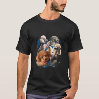 Poodles Paws Animals Outfits Dog Moon Kawaii Pet L T-Shirt
