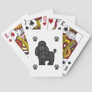 POODLES PLAYING  POKER CARDS