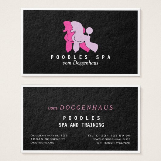 Poodles Spa Cards (Front & Back)