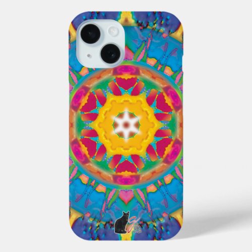 Poof Ball Kaleidoscope iPhone 15 Case