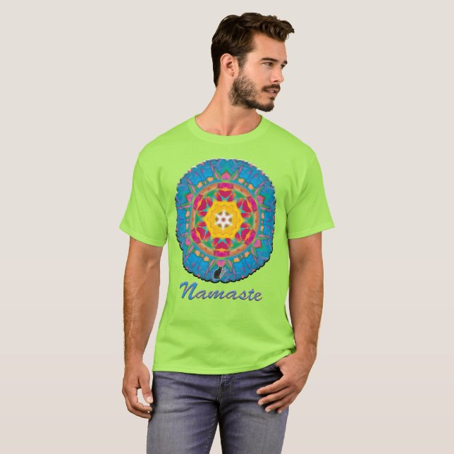 Poof Ball Namaste Kaleidoscope T-Shirt (Front Full)