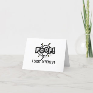 Poof I Lost Interest Funny ADHD Neurodiversity Letterpress Thank You Card