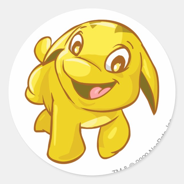 Poogle Gold Classic Round Sticker (Front)