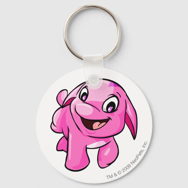 Poogle Pink Keychain (Front)