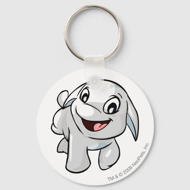 Poogle White Keychain (Front)