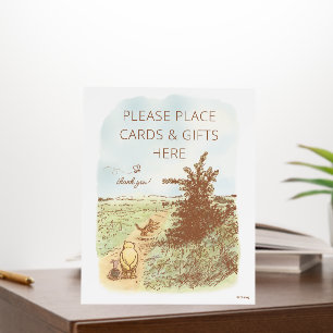 Pooh 100 Acre Wood Baby Shower Cards & Gifts Table Foam Board