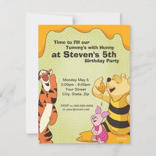 Pooh and Pals Birthday Invitation