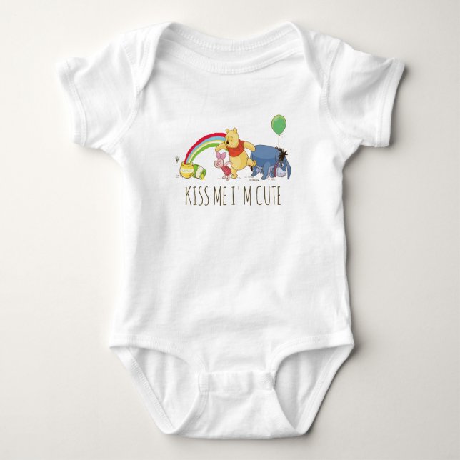 Pooh and Pals Under the Rainbow Baby Bodysuit (Front)