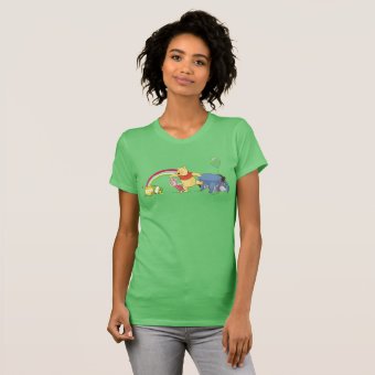 Pooh and Pals Under the Rainbow T-Shirt | Zazzle