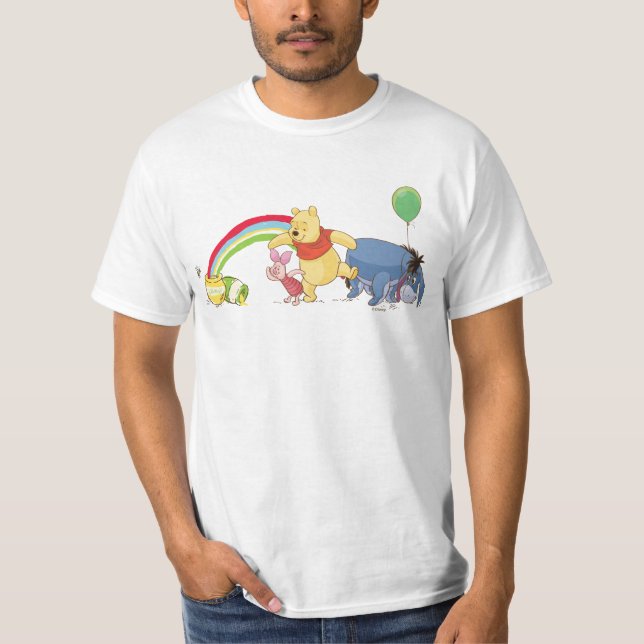 Pooh and Pals Under the Rainbow T-Shirt (Front)