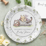 Pooh and Pals Watercolor Baby Shower Paper Plates<br><div class="desc">Celebrate your Winnie the Pooh themed Baby Shower with these sweet Winter Pooh paper plates. Personalize by adding your name.</div>
