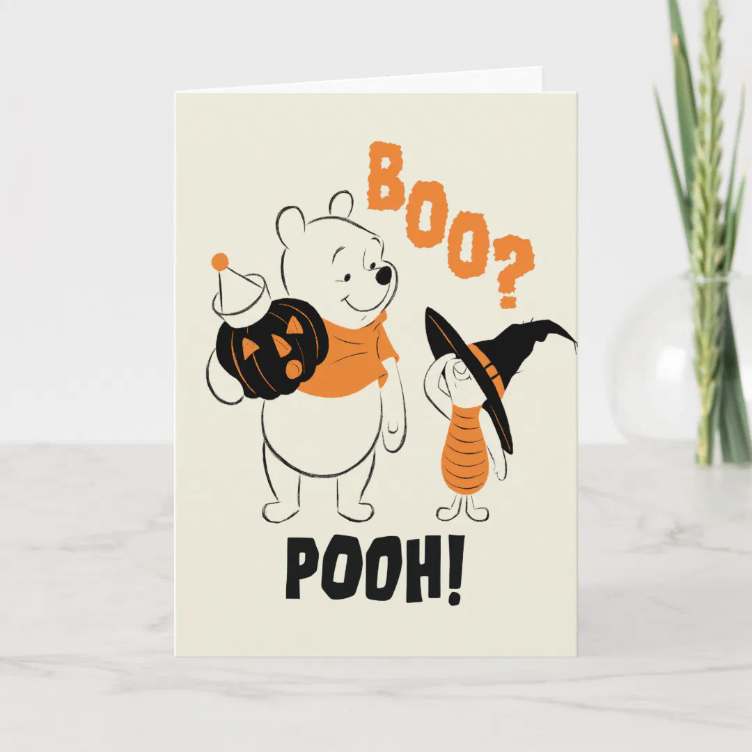 Pooh and Piglet | Boo Pooh Card