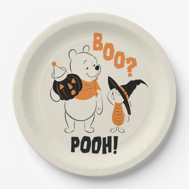 Pooh and Piglet | Boo Pooh Paper Plates (Front)