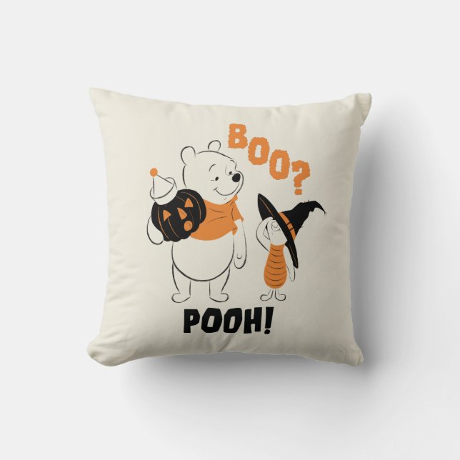 Pooh and Piglet | Boo Pooh Throw Pillow (Front)