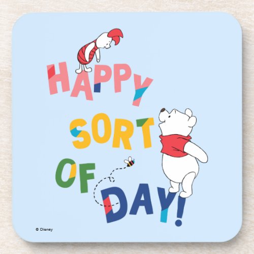 Pooh and Piglet  Happy Sort of Day Beverage Coaster