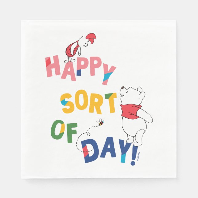 Pooh and Piglet | Happy Sort of Day! Napkins (Front)