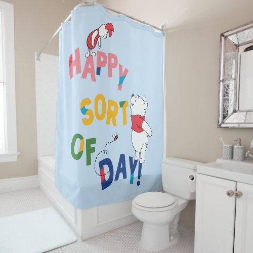Pooh and Piglet  Happy Sort of Day Shower Curtain