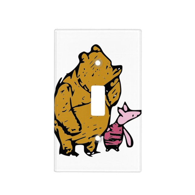 Pooh and Piglet Light Switch Cover (Front)