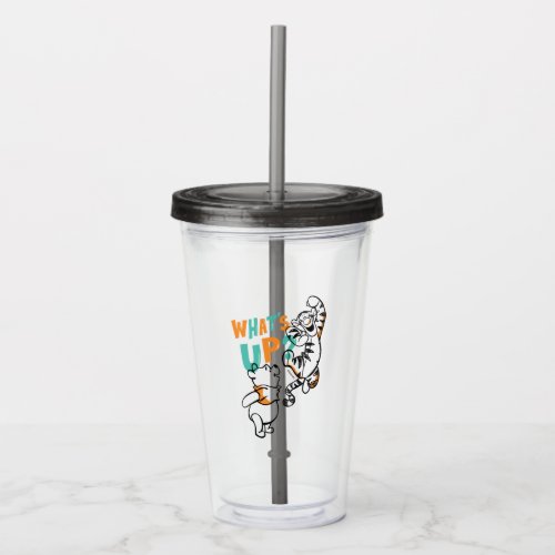 Pooh and Tigger Whats Up Acrylic Tumbler