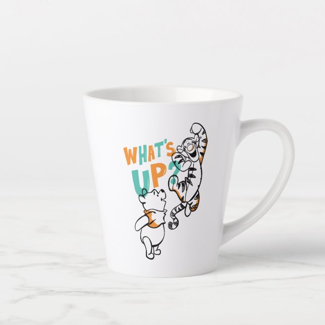 Pooh and Tigger What's Up? Latte Mug (Right)