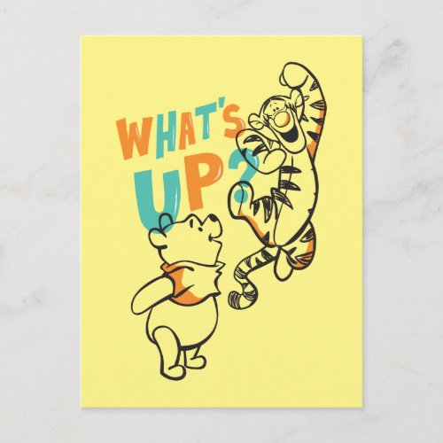 Pooh and Tigger _ Whats Up Postcard