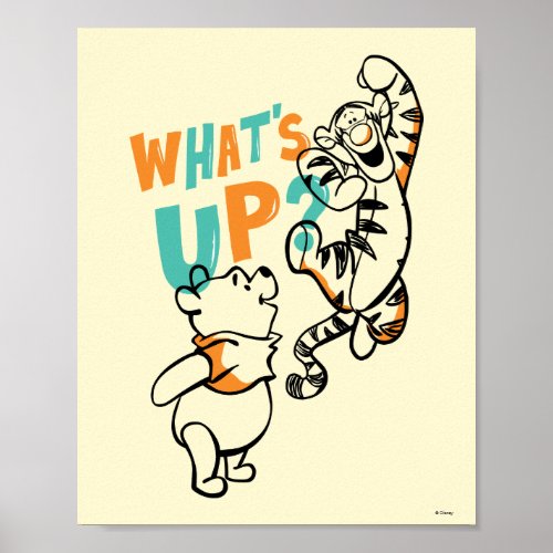 Pooh and Tigger Whats Up Poster