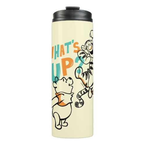 Pooh and Tigger Whats Up Thermal Tumbler