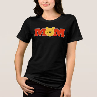 Pooh Bear Mom Typography Design Tri-Blend Shirt