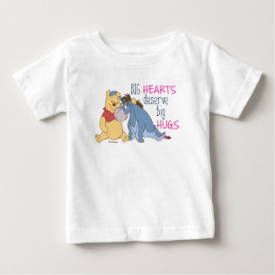 Pooh & Eeyore Big Hearts Deserve Big Hugs Baby T-Shirt