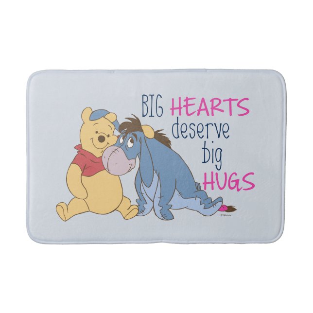Pooh & Eeyore | Big Hearts Deserve Big Hugs Bath Mat (Front)