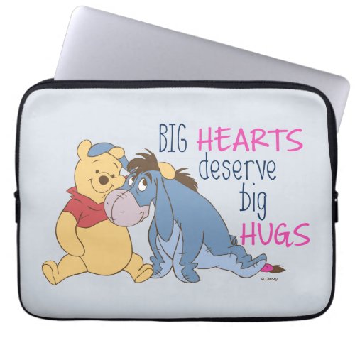 Pooh  Eeyore  Big Hearts Deserve Big Hugs Laptop Sleeve