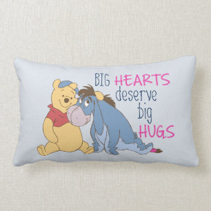 Pooh & Eeyore Big Hearts Deserve Big Hugs Lumbar Pillow