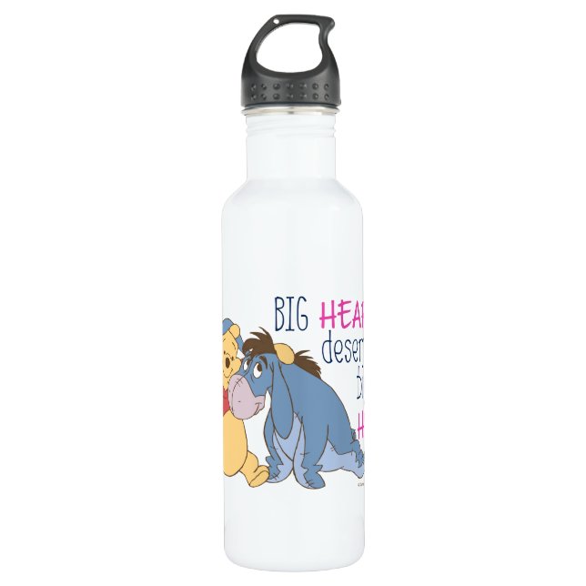 Pooh & Eeyore | Big Hearts Deserve Big Hugs Water Bottle (Front)
