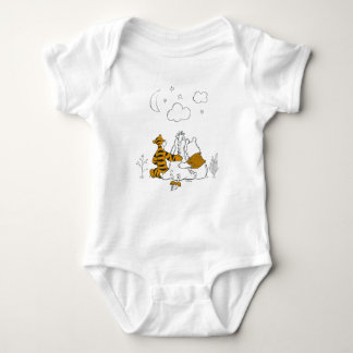 Pooh, Eeyore & Tigger | Looking up at the Sky Baby Bodysuit