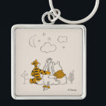 Pooh, Eeyore & Tigger | Looking up at the Sky Keychain<br><div class="desc">This sweet graphic features Pooh,  Eeyore & Tigger hugging and staring up at the sky.</div>