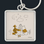 Pooh, Eeyore & Tigger | Looking up at the Sky Keychain<br><div class="desc">This sweet graphic features Pooh,  Eeyore & Tigger hugging and staring up at the sky.</div>