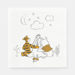 Pooh, Eeyore & Tigger Looking up at the Sky Napkins