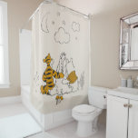 Pooh, Eeyore &amp; Tigger | Looking Up At The Sky Shower Curtain at Zazzle