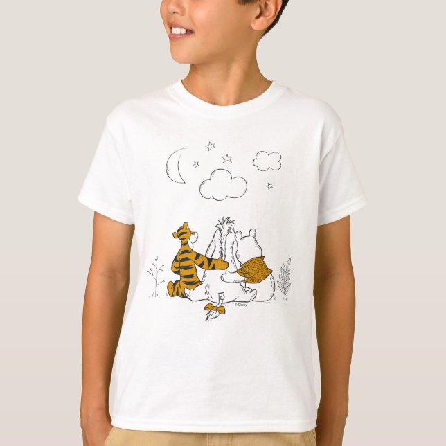 Pooh, Eeyore & Tigger | Looking up at the Sky T-Shirt (Front)
