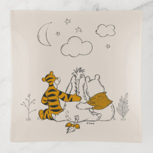 Pooh, Eeyore & Tigger   Looking up at the Sky Trinket Tray
