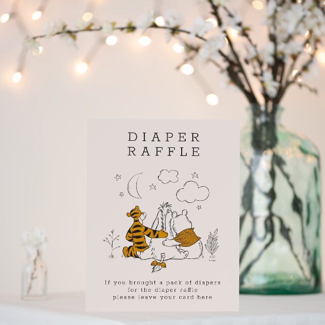 Pooh, Eeyore & Tigger | Moon & Stars Baby Shower Foam Board (In Situ (Wedding))