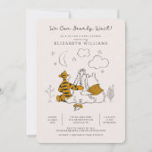 Pooh, Eeyore & Tigger | Moon & Stars Baby Shower Invitation (Front)