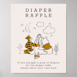 Pooh, Eeyore & Tigger   Moon & Stars Baby Shower Poster