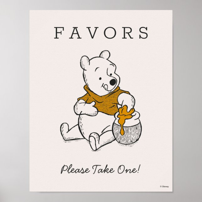 Pooh, Eeyore & Tigger | Over the Moon Baby Shower Poster (Front)