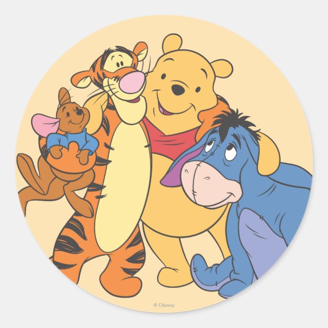 Pooh & Friends 7 Classic Round Sticker (Front)